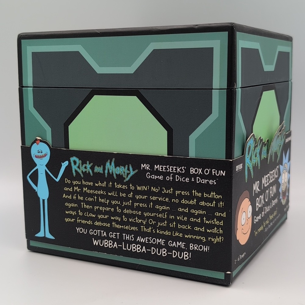 Rick and Morty Mr. Meeseeks' Box O' Fun Game of Dice & Dares Adult Swim Complete - Picture 3 of 6